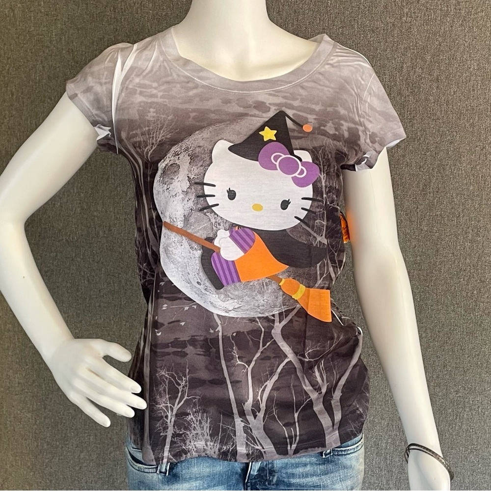 RARE Hello Kitty Halloween Witch Costume Tee New w Tags Youth/Juniors Medium